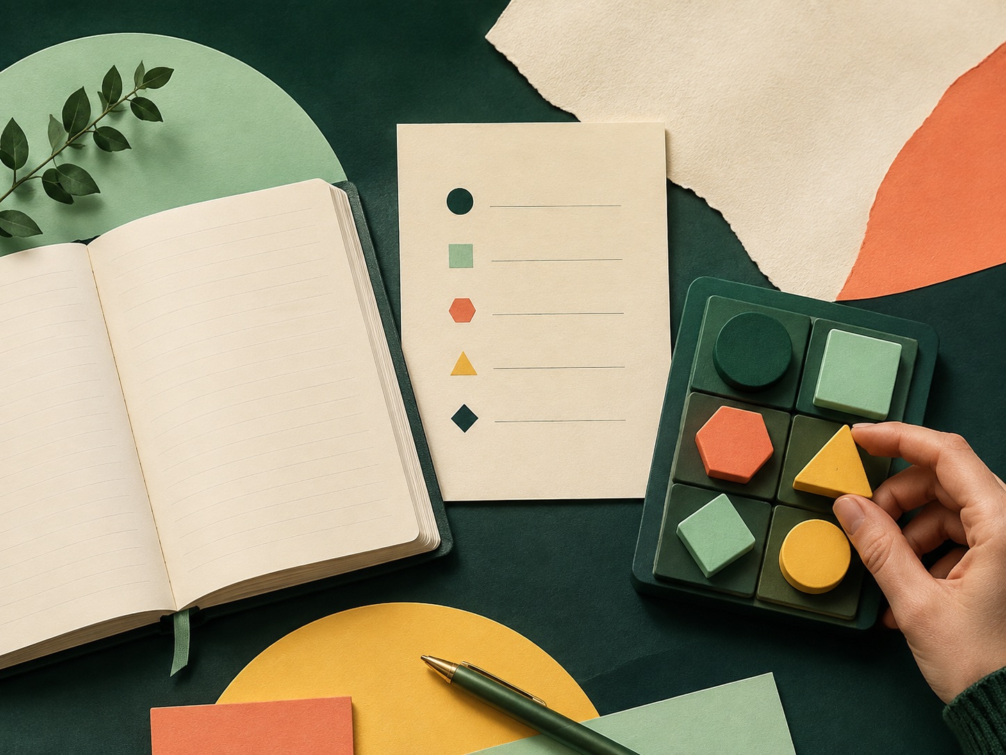 Un carnet, une checklist et un outil de calcul composent une boîte à outils pratique